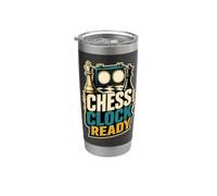 CHESS CLOCK READY Scacchi Bicchiere termico in acciaio inox doppia parete