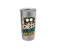 CHESS CLOCK READY Scacchi Bicchiere termico in acciaio inox doppia parete