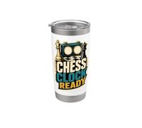 CHESS CLOCK READY Scacchi Bicchiere termico in acciaio inox doppia parete