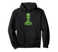 Chess.com Maglietta per fan del sito di scacchi online con logo pedone verde Felpa con Cappuccio