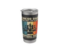 Chess Dad Is Always 3 Moves Ahead Divertente giocatore di scacchi Bicchiere termico in acciaio inox doppia parete