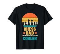 Chess Dad Regular But Cooler Retro Fathers Day Player Men Maglietta