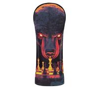 Chess e The Brown Bear Head Covers per mazze da golf Accessori in pelle premium con etichetta numerica per driver Fairway Legno ibrido golf regali uomini