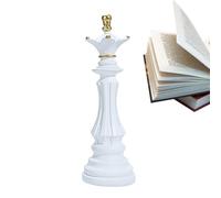 Chess Piece Figurine, Resin Chess Statue, King Tabletop Ornament, Detailed Craft Collectible Decor For Desk Shelf Display, Elegant Home Office Interior Decoration Accent