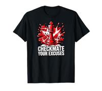 Chess Player Checkmate Your Excuses Motivational Maglietta