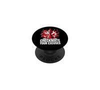 Chess Player Checkmate Your Excuses Motivational PopSockets PopGrip Adesivo