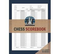 Chess Scorebook: Chess Tracking Notebook | 120 Game Sheets with Move Notation | Large 8.5 x 11 Inch Score Log Book for Clubs & Players