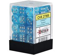 12mm d6 Dice Block: Luminary Sky with Silver