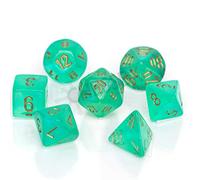 Chessex Borealis® Polyhedral Light Green/Gold Luminary 7 Set