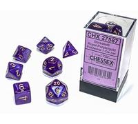 Chessex Borealis Royal Purple Luminary Dice Set Boxed [CHX27587]