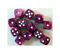 Chessex Chx-27657 Set 12 Dadi 6 Facce Festive, Viola/Bianco, 16 mm, Multicolore, 27657