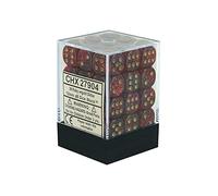 Chessex Chx-27904 Set 36 Dadi 6 Facce, Glitter Ruby/Oro, 12 mm