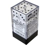 Chessex CHX25601 - Set di dadi opachi, 12D6, bianco/nero, taglia unica, multicolore