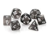 Chessex D&D Dice Set Translucent Smoke White Rpg RPG RPG Box, Multi-Colour