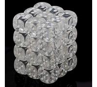 Chessex DND Dice Set D&D Dice-12mm Translucent Clear And White Plastic Polyhedral Dice Set-Dungeons And Dragons Dice Includes 36 Dice - D6, (CHX23801)