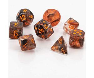 Chessex Lab Dice 4 Nebula CopperMatrix/Arancia Set Boxed