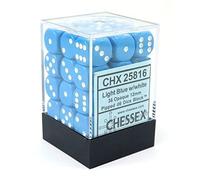 Chessex Light Blue Opaque Dice 12mm D6 Set of 36 by Dice, multicolore