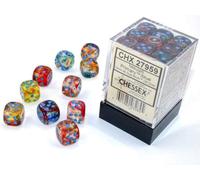 Chessex Nebula 12mm d6 Nocturnal/Blue w/Luminary Dice Block (36 dice),Orange 12m