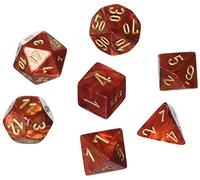 Chessex Says: CHX27414 Scarab Dice Set: Scarlet/Gold (7)