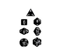 CHESSEX TRPG dice / dice Opaque Polyhedral (polyhedron) Black w / white 7 piece set (japan import)