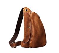 Chest Bag Borsa a tracolla da uomo a Borse a sportive for escursionismo all'aperto(Brown)