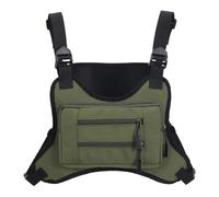 Chest Bag for Men - Waterproof Vest Pouch with Extra Storage, Lightweight Running Bag for Phone, Sport, Outdoor Activities, Hiking, Ciclismo, Fishing, Travel, Jogging, and Daily Workout Use, verde