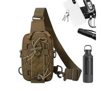 Chest Bag, Lightweight Adjustable Sling Pack, Zipper cross-body Travel Pouch, Multi Pocket Organizer Carry Bag With Secure Closure Design For Phone Keys Wallet Cycling Running Hiking Travel Use