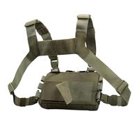 Chest Bag, Sports Chest Pouch, 11.02 inches Lightweight Durable Multi-Pocket Vest Fanny Pack for Hiking Hunting Gym Fishing Climbing, Breathable Adjustable Strap Outdoor Daily Use