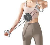 Chest Expander Men, Flywheel Rotation Foldable Exerciser, 18 Inches Arm Muscle Training Tool with Anti-Slip Handle, Steel Resistance Trainer with Compact Design, Gym Office Dormitory Travel