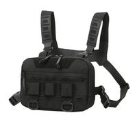 Chest Pack, Motorcycle Vest Bag, Fanny Pack, Breathable Back Mesh, Large Opening Zipper, Outdoor Travel Or Hiking Use, Running Chest, 9,45 x 6,3 x 2,36, Nero, Se référer au descriptif,
