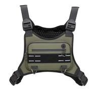 Chest Pouch, Outdoor Running Vest, Adjustable Waterproof Phone Holder, Lightweight Secure Fit for Travel, Cycling, Jogging, Biking, Hunting, Workout, Runners, 9,45 x 5,5 pollici, Verde scuro, Se
