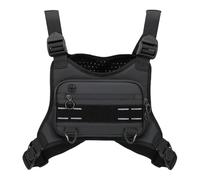 Chest Pouch, Outdoor Running Vest, Adjustable Waterproof Phone Holder, Lightweight Secure Fit for Travel, Cycling, Jogging, Biking, Hunting, Workout, Runners, 9,45 x 5,5 pollici, Nero , Se référer au