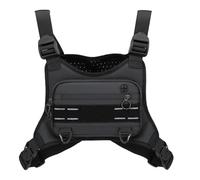 Chest Pouch, Outdoor Running Vest Bag, Waterproof Adjustable Phone Holder, Lightweight Utility Gear for Men, Women, Hunting, Biking, Travel, Cycling, Black Camouflage and Dark Green