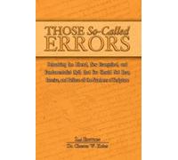 Chester W Kulus Those So-Called Errors (Tascabile)