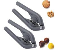 Chestnut Open Clip, Chestnut Cutter Tool, Chestnut Opener, Portable Upgraded Stainless Steel Chestnut Cutter Chestnut Opener Nut Crackers for Nut Walnut Pecan (2pcs Black)
