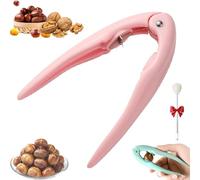 Chestnut Peeler, Nutcracker Chestnut Nuts Opener Clip, Multi-functional Nut Tongs, for Chestnuts, Walnut, Pecan & Hazelnut, Non-slip Handle for Home Kitchen (Pink)