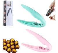 Chestnut Peeler Tool,Durable Chestnuts Cutter Tool,Portable Chestnut Cracker Clip,Non-Slip Nutcracker ChestnutOpener Chestnuts Walnuts Pecan Filbert (Pink+Green)