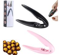 Chestnut Peeler Tool,Durable Chestnuts Cutter Tool,Portable Chestnut Cracker Clip,Non-Slip Nutcracker ChestnutOpener Chestnuts Walnuts Pecan Filbert (Black+Pink)