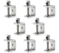 CHEUKYIU 8 Pezzi Morsetti da Falegname, 30mm Morsetti a C Inossidabile 304, Apertura Grande, con Apertura a Mascella, per Scrivania e Tavolo da Lavoro