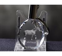 Cheval De Selle Français, Cavallo Cristallo Rotondo Portachiavi, Crystal Animals