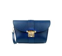Cheval Firenze Borsa a Tracolla Lea, Vera Pelle Made (Blu)