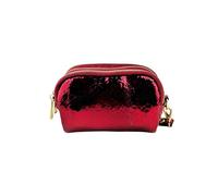 Cheval Firenze Portamonete Cortina, Vera Pelle Made in Italy (Rosso)