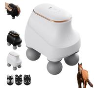 Chevaroo 4 Heads Massager, 2025 New Chevaroo Horse Massager, 5 Adjustable Levels & Interchangeable Heads for Customized Massage, USB Charging Massagers (White)