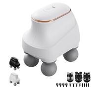 Chevaroo 4 Heads Massager, 5 Adjustable Levels & Interchangeable Heads, Chevaroo Horse Massager with Handheld Electric Massage Gun for Back, Neck & Muscle Relief-W