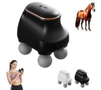 Chevaroo 4 Heads Massager, Chevaroo 4 Heads Massagers, Muscle Relaxation Massager for Horses, 12 Adjustable Levels & Interchangeable Heads for Customized Massage (Black)