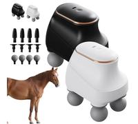Chevaroo 4 Heads Massager, Chevaroo Horse Massager, 5 Adjustable Levels & Interchangeable Heads for Customized Massage, Portable USB Charging, Quiet Design for You and Your Horse (Mix)