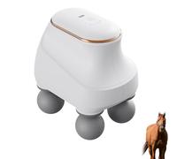 Chevaroo 4 Heads Massager, Chevaroo Horse Massager - 5 Adjustable Levels & Interchangeable Heads for Massage, Portable USB Charging, Perfect for You and Your Horse (white)
