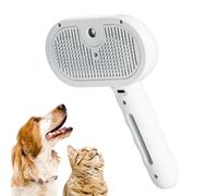 Chevaroo Horse Steam Brush, Steam Brush for Dogs, Cat Steam Brush for Shedding, 3-In-1 Self-Cleaning Steam Pet Brush for Horses, Horse Hair Removal and Grooming Tool (White)