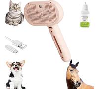 Chevaroo Spazzola a vapore per cavalli, spazzola a vapore 3 in 1 autopulente per animali domestici, testa con setole in silicone, spazzola a vapore rotante a 360°, strumento per la rimozione dei peli