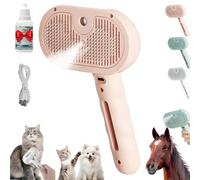 Chevaroo Spazzola a vapore per cavalli, spazzola a vapore autopulente 3 in 1 per rimuovere i peli degli animali domestici, spazzola a vapore rotante a 360°, strumento per la rimozione dei peli di